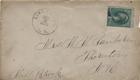 Livermore postmark 1883