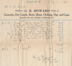 G.K.Howard Invoice 1909