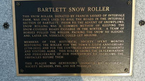 snowroller plaque bartlett, NH