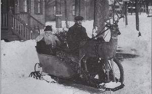 motorized sleigh with santa
